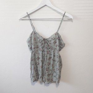 American Eagle Floral Cutout Crop Top Size Small